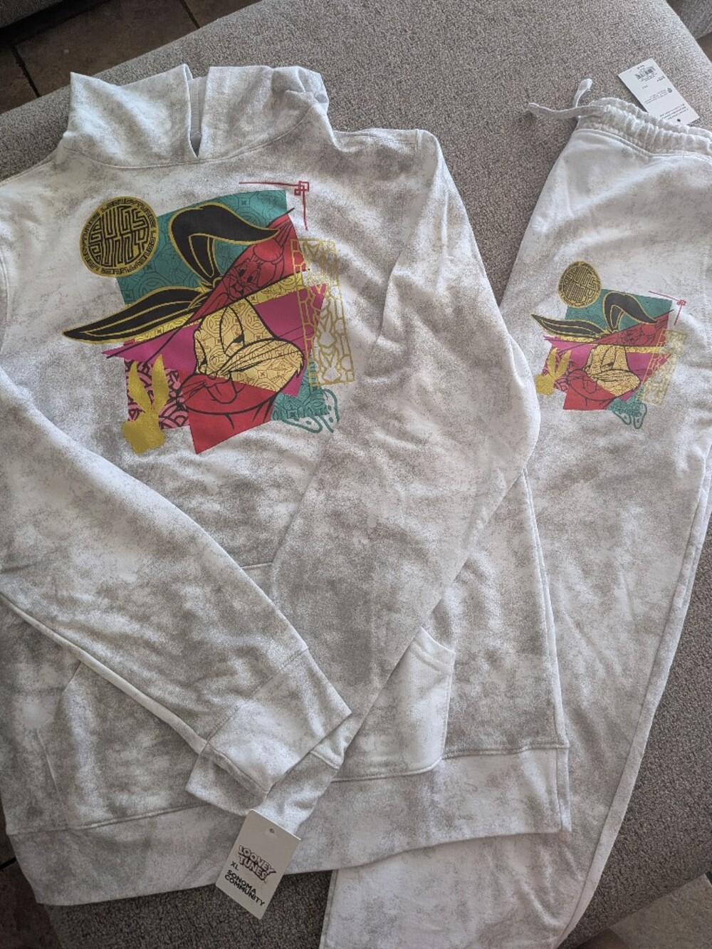 Bugs Bunny Matching Hoodie And Sweatpant Set Size XL